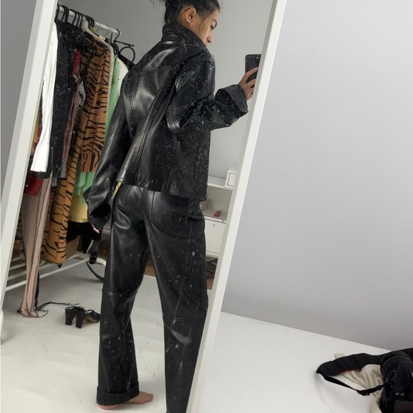 Vintage genuine leather shirt jacket - Picture 9 of 9